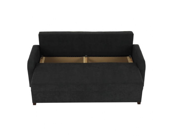 Rozkladacia pohovka s úložným priestorom Portoriko - tmavosivá