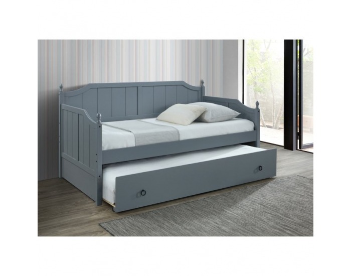 Rozkladacia posteľ s prísteľkou Baroba 90 - sivá