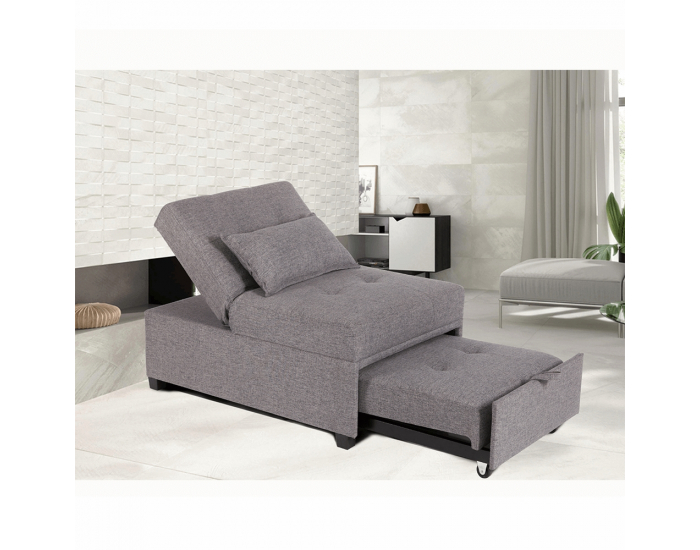 Rozkladacie kreslo Oksin - svetlosivá