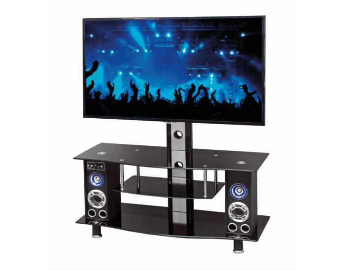 Sklenený TV stolík RTV-22 - čierna