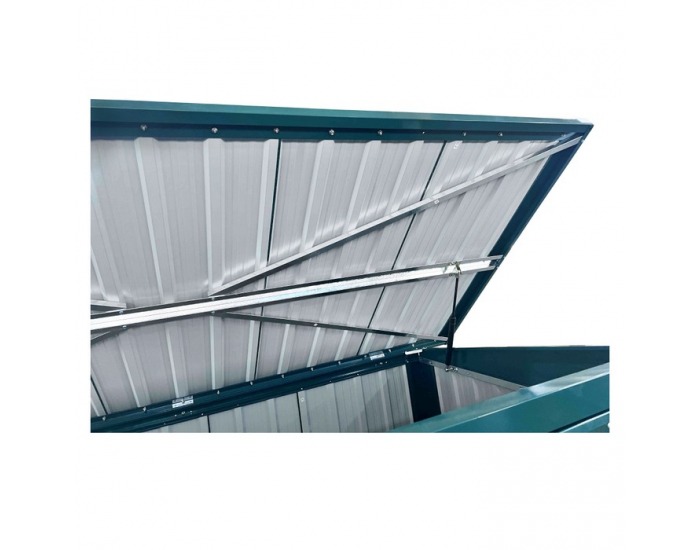 Oceľový box na dva odpadkové koše Rubis - zelená