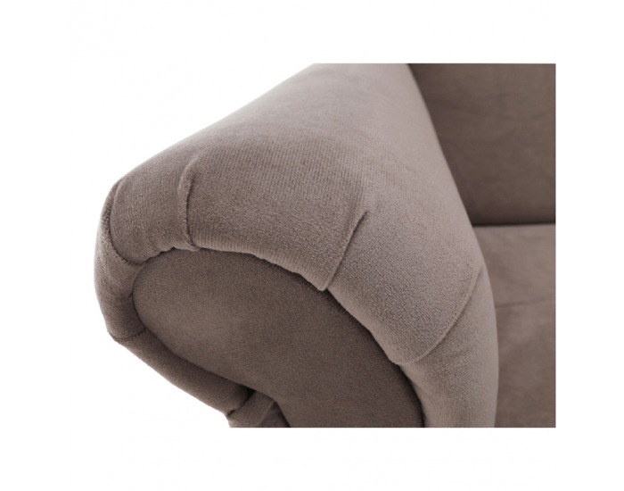 Kreslo (ušiak) Rufino New - béžovosivá / buk