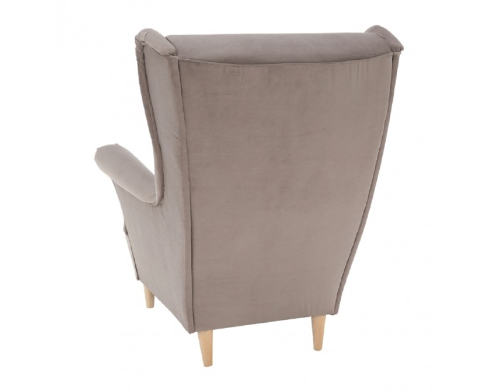 Kreslo (ušiak) Rufino New - béžovosivá / buk