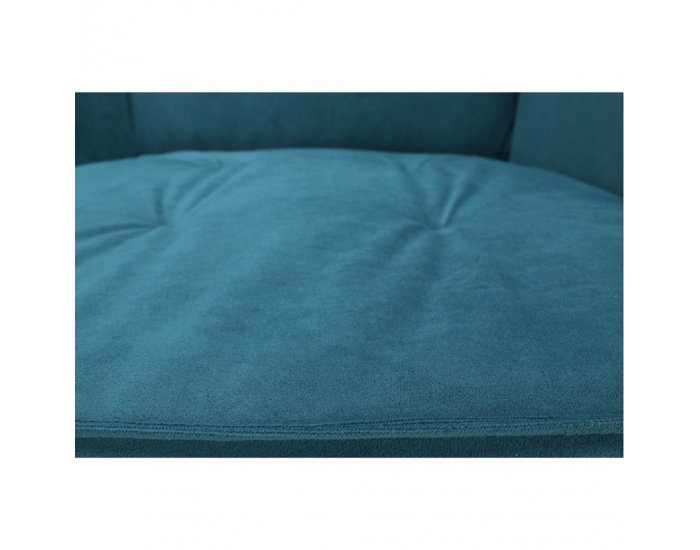 Kreslo (ušiak) Rufino New - petrolejová / buk