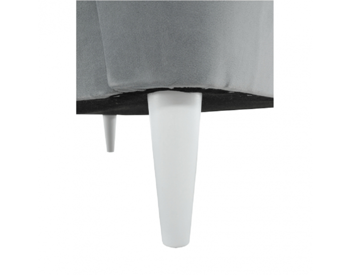 Kreslo (ušiak) Rufino New - svetlosivá / biela