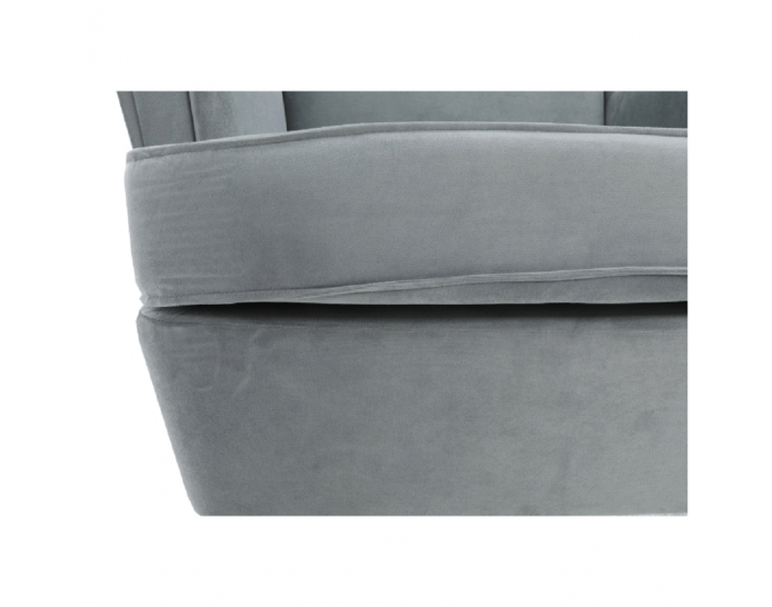 Kreslo (ušiak) Rufino New - svetlosivá / biela