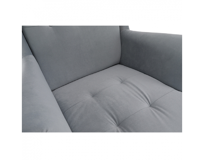 Kreslo (ušiak) Rufino New - svetlosivá / orech