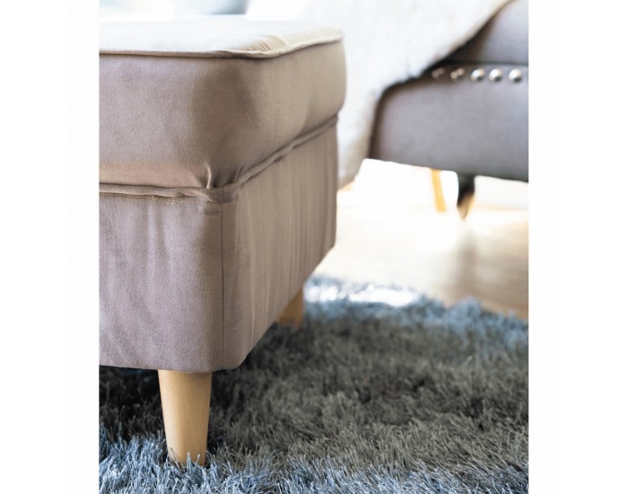 Taburetka Rufino New - béžovosivá / buk