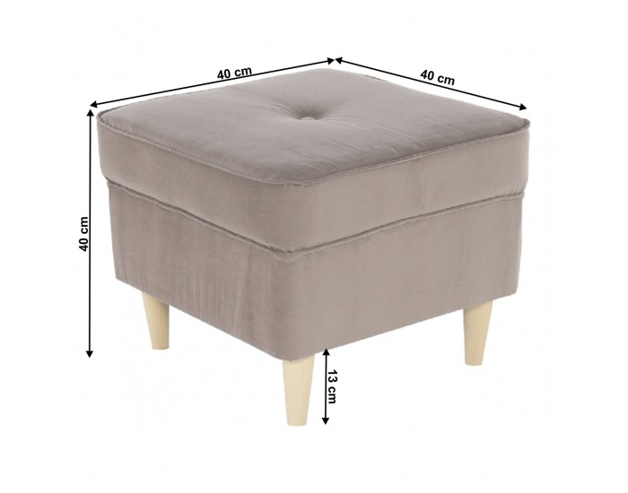 Taburetka Rufino New - béžovosivá / buk