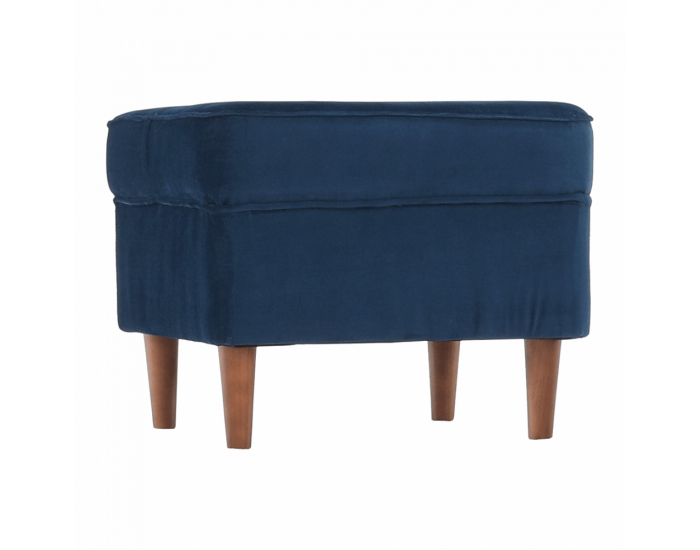 Taburetka Rufino New - tmavomodrá / orech