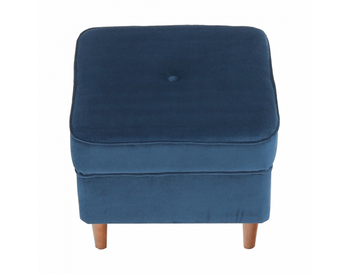 Taburetka Rufino New - tmavomodrá / orech