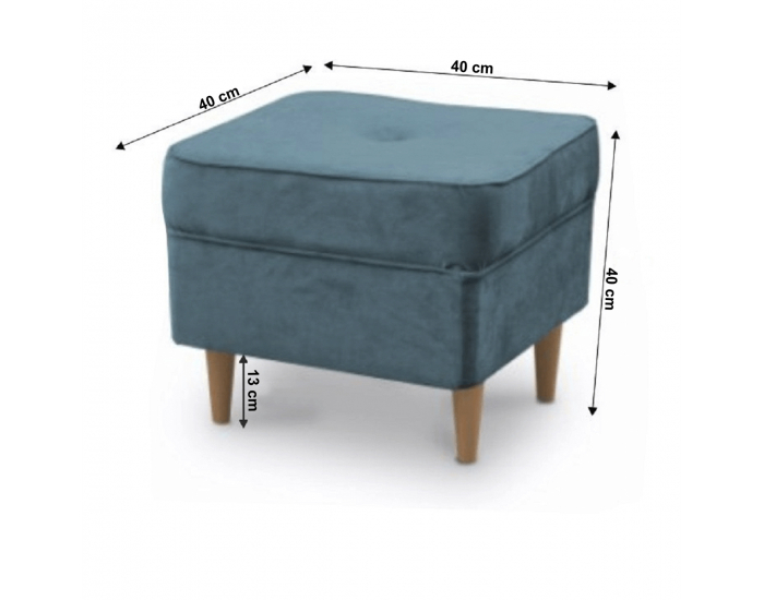 Taburetka Rufino New - petrolejová / buk