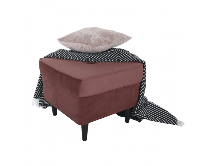 Taburetka Rufino New - staroružová / orech