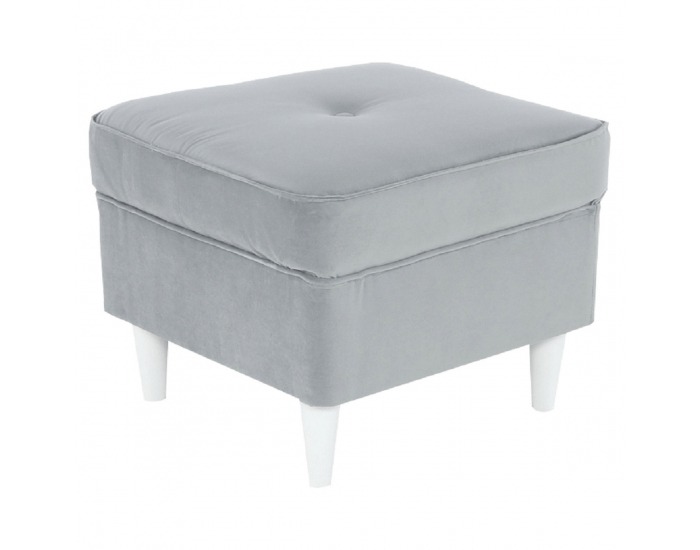 Taburetka Rufino New - svetlosivá / biela