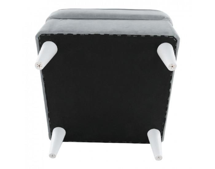 Taburetka Rufino New - svetlosivá / biela