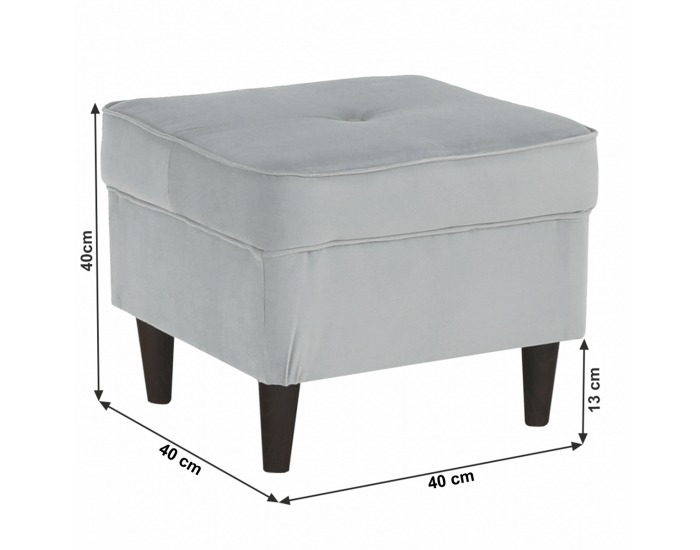 Taburetka Rufino New - svetlosivá / orech