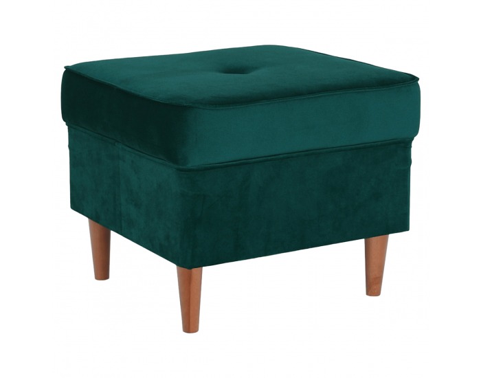 Taburetka Rufino New - tmavozelená / orech