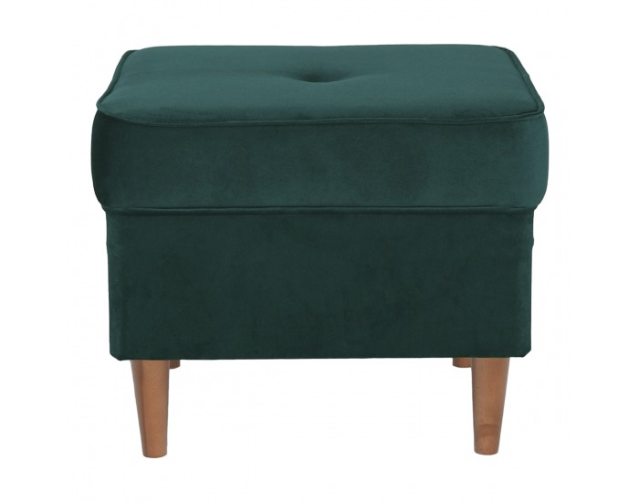Taburetka Rufino New - tmavozelená / orech