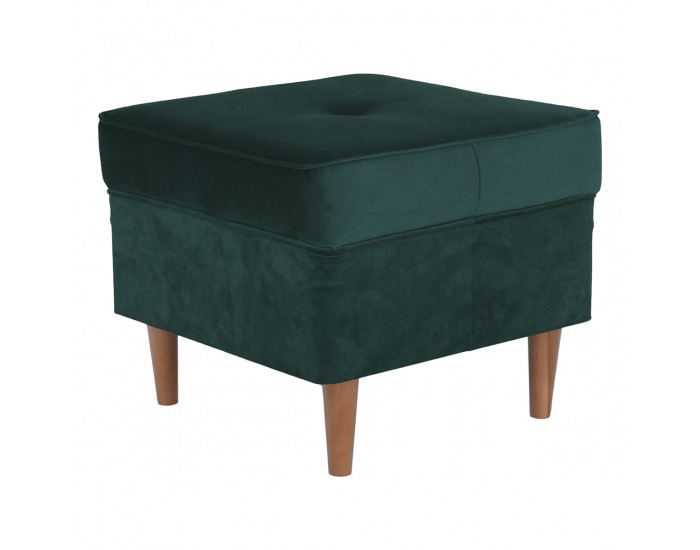 Taburetka Rufino New - tmavozelená / orech
