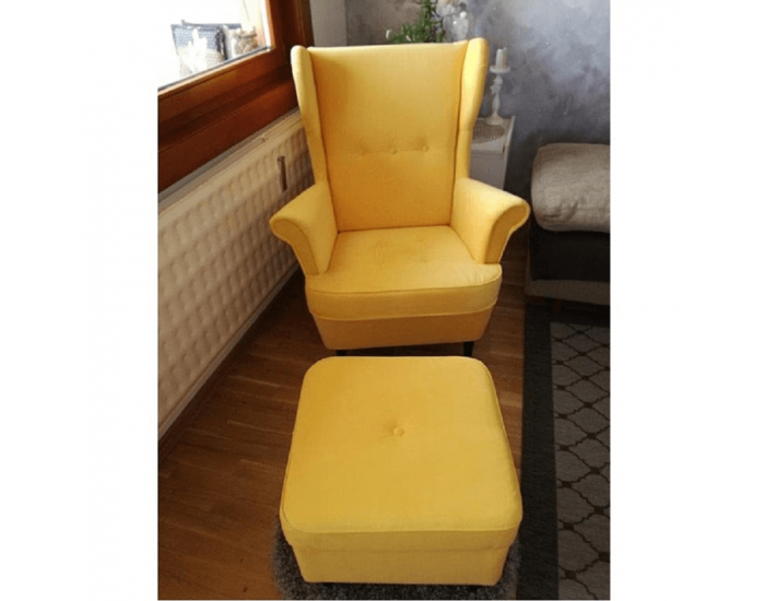 Taburetka Rufino New - žltá / wenge