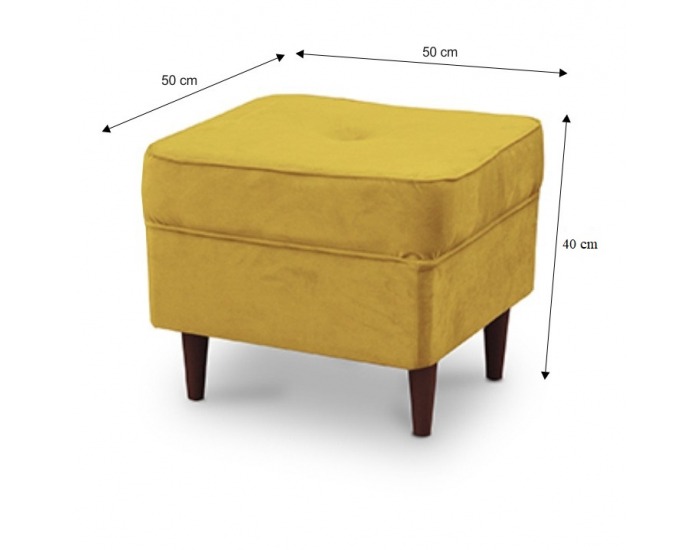 Taburetka Rufino - žltá / wenge