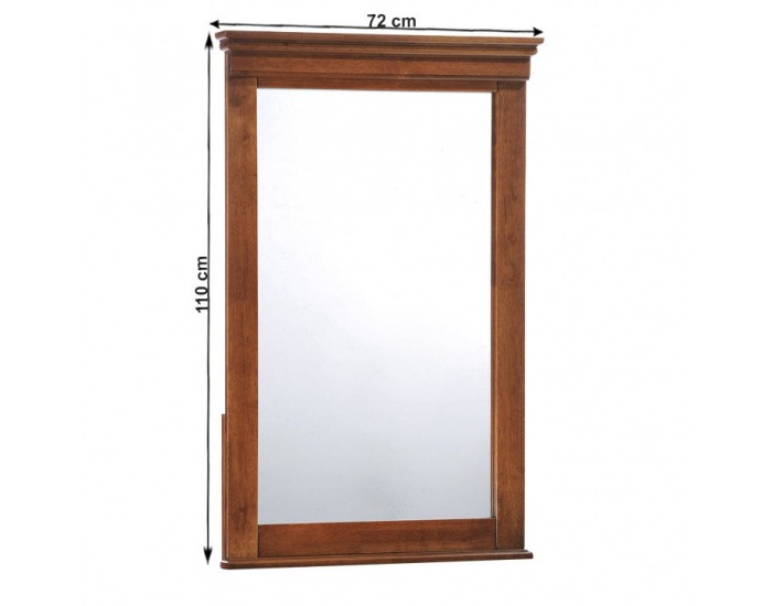 Rustikálne zrkadlo na stenu Saturn 5 - dub tmavý