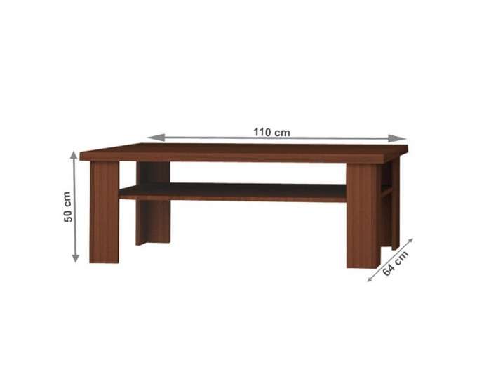 Rustikálny konferenčný stolík Walena 110 - orech vlašský