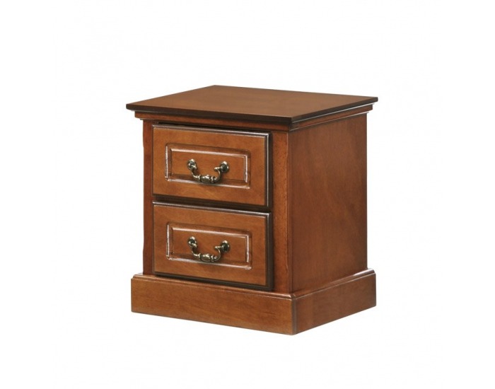 Rustikálny nočný stolík Saturn 3 - dub tmavý