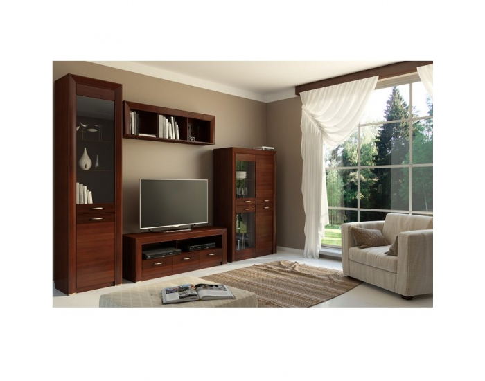 Rustikálny TV stolík Walena 3S - orech vlašský