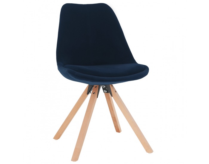 Jedálenská stolička Sabra - modrá (Velvet) / buk