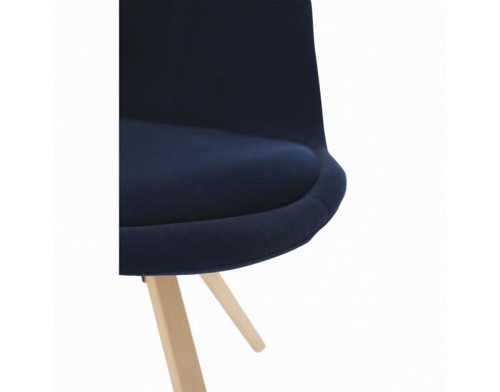 Jedálenská stolička Sabra - modrá (Velvet) / buk