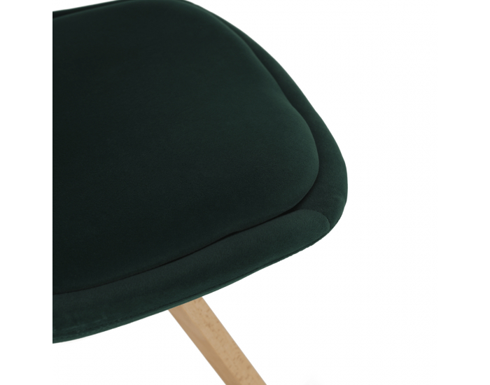 Jedálenská stolička Sabra - smaragdová (Velvet) / buk