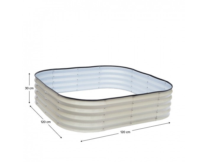 Kovový vyvýšený záhon Sadan Typ 7 - béžová