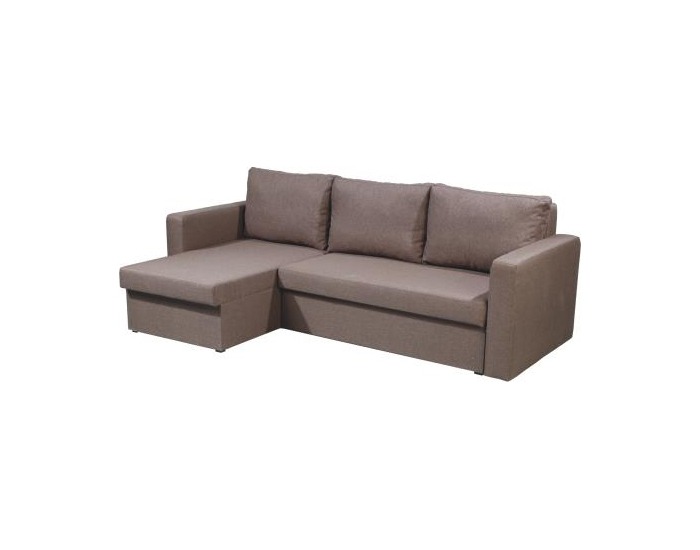 Rohová sedačka s rozkladom a úložným priestorom Milo L/P - falcone 4 šenil