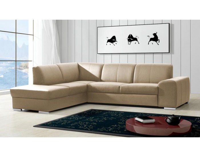 Rohová sedačka s rozkladom a úložným priestorom Monaco L - London 3 šenil