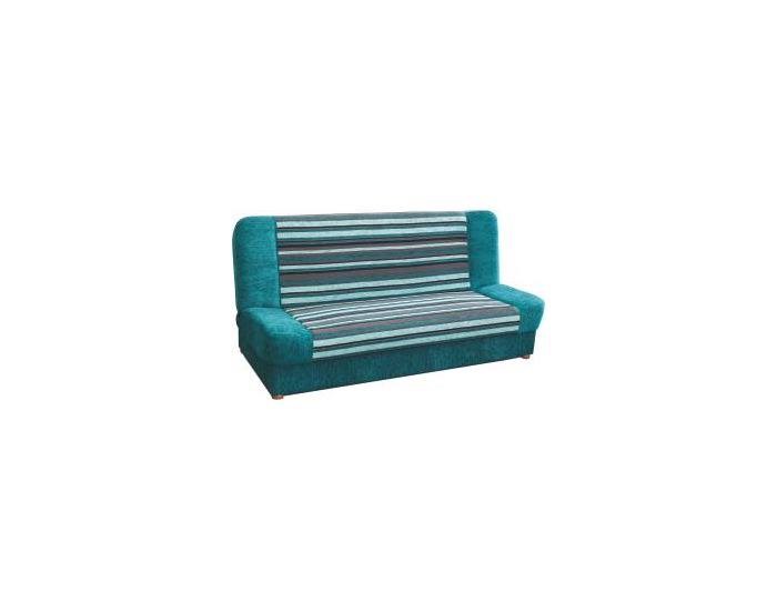 Rozkladacia pohovka s úložným priestorom Sandra - modré pruhy šenil