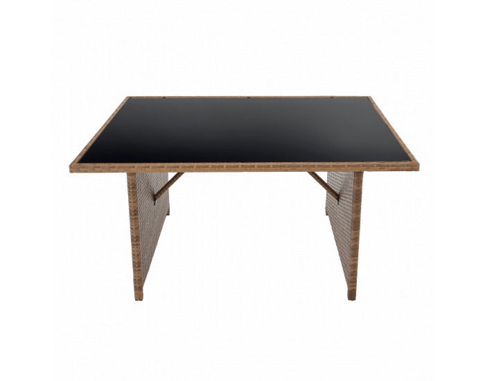 Záhradný nábytok z umelého ratanu Sagir - sivohnedá / svetlohnedá