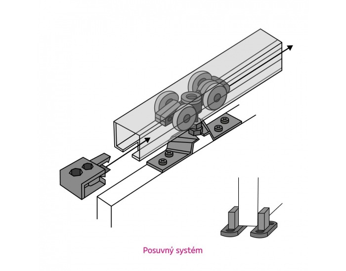 Posuvné dvere so zrkadlom Saldor 90 2 - biela / strieborná