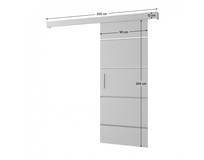 Posuvné dvere Saldor 90 4 - biela / strieborná