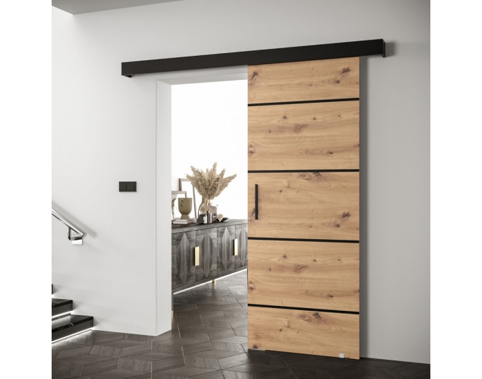 Posuvné dvere Saldor 90 4 - dub artisan / čierna