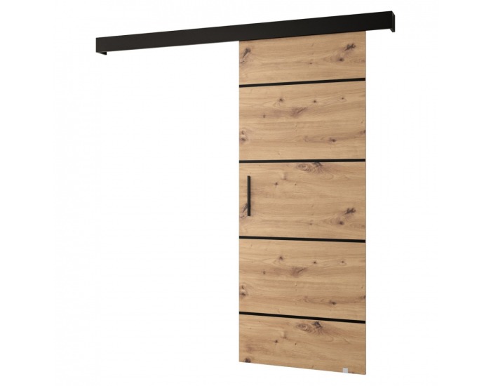 Posuvné dvere Saldor 90 4 - dub artisan / čierna