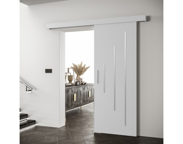 Posuvné dvere Saldor 90 Y - biela / strieborná