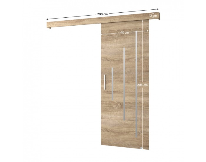 Posuvné dvere Saldor 90 Y - dub sonoma / strieborná
