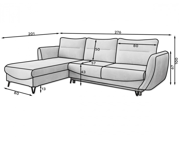 Rohová sedačka s rozkladom a úložným priestorom Salma P - tmavozelená