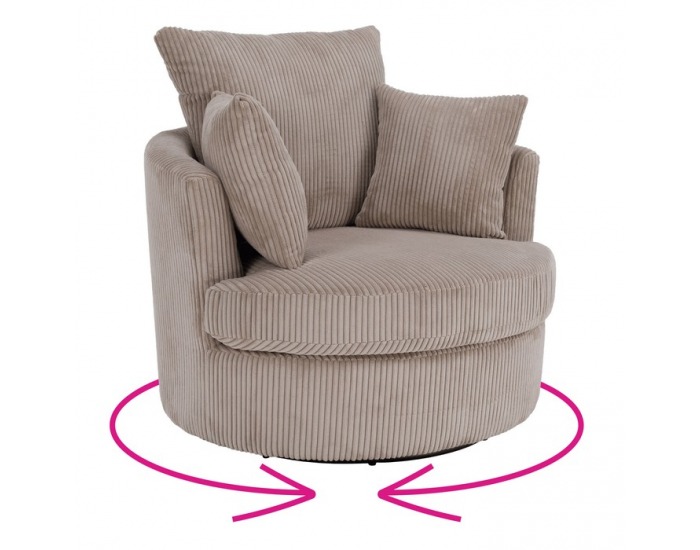 Relaxačné otočné kreslo Salter - sivohnedá