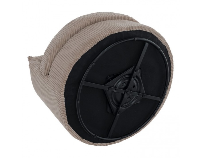 Relaxačné otočné kreslo Salter - sivohnedá