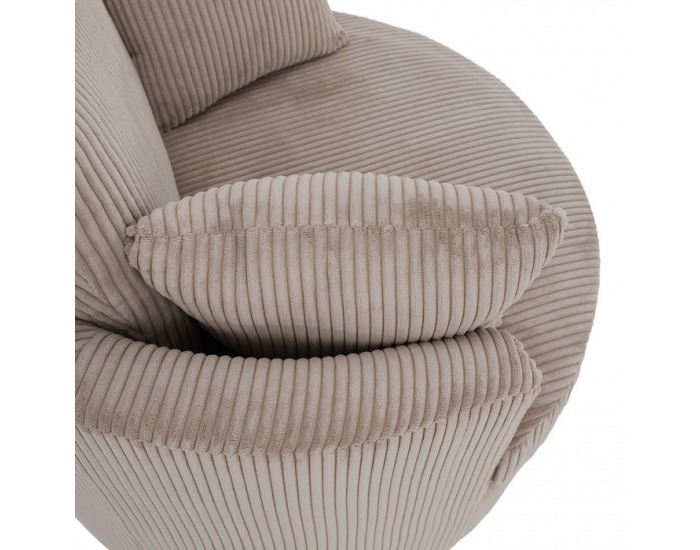 Relaxačné otočné kreslo Salter - sivohnedá