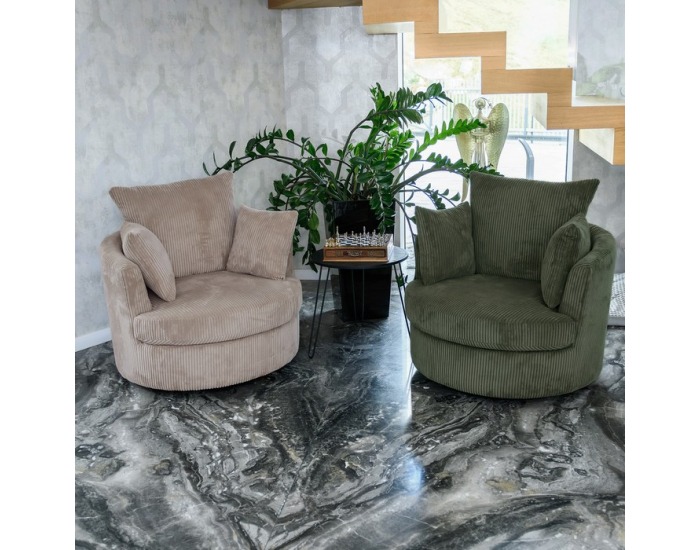 Relaxačné otočné kreslo Salter - sivohnedá