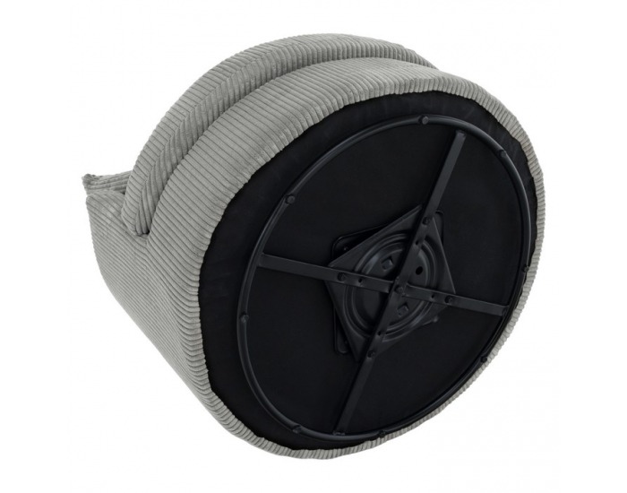 Relaxačné otočné kreslo Salter - svetlosivá