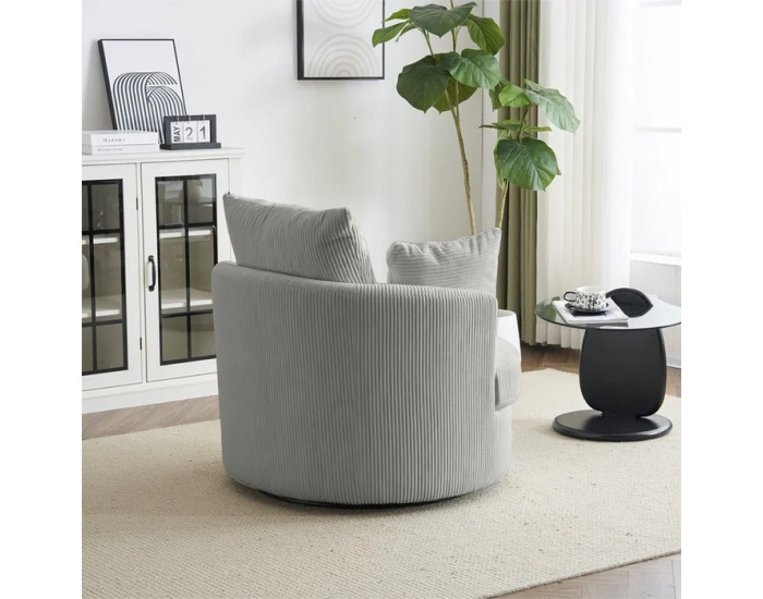 Relaxačné otočné kreslo Salter - svetlosivá